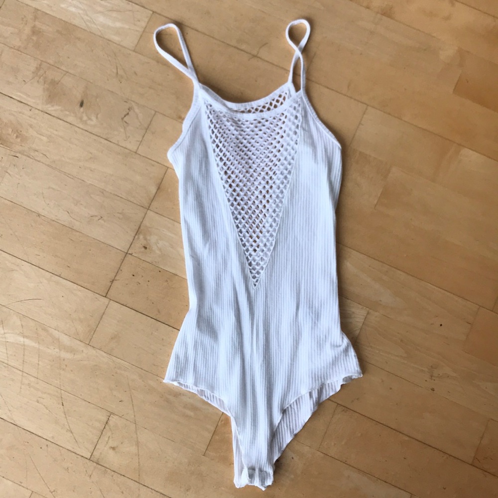 NWT cream bodysuit LF